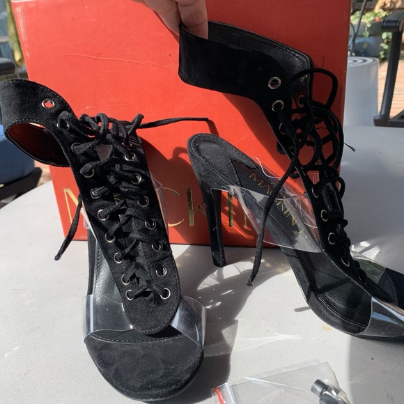 Mackin J black strappy heels - Picture 2 of 2